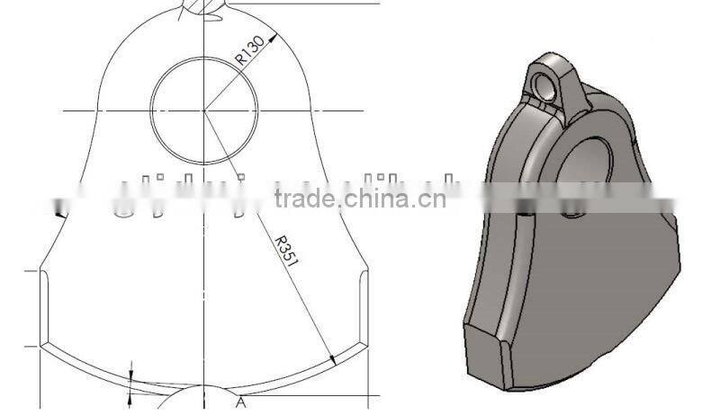 high quality tungsten carbide hammer with mulcher teeth