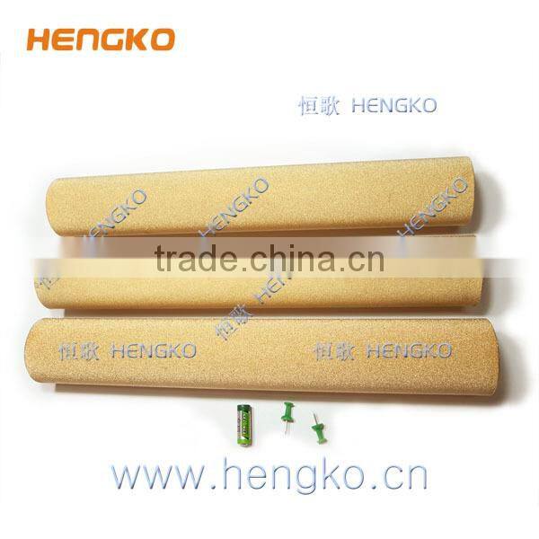 Chemical sintered porosity micron brass filter tube