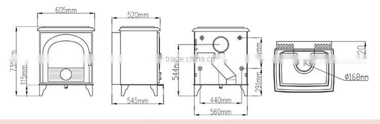 Antique freestanding fireplace CE 13240