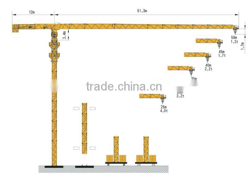 good price topless tower crane for sale