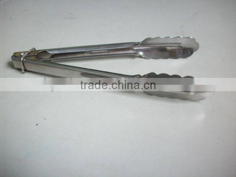 stainless steel utility tongs bread tongs
