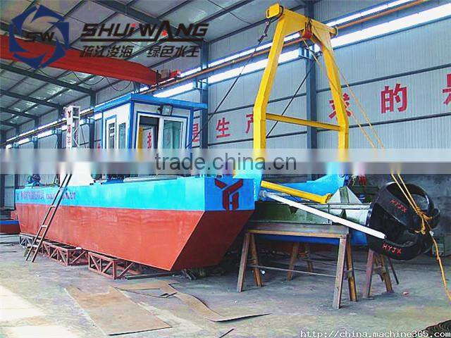 Shuiwang Hot Selling Factory Price Sand Suction Pontoon Boat with Cast Iron Sand Pump for sale