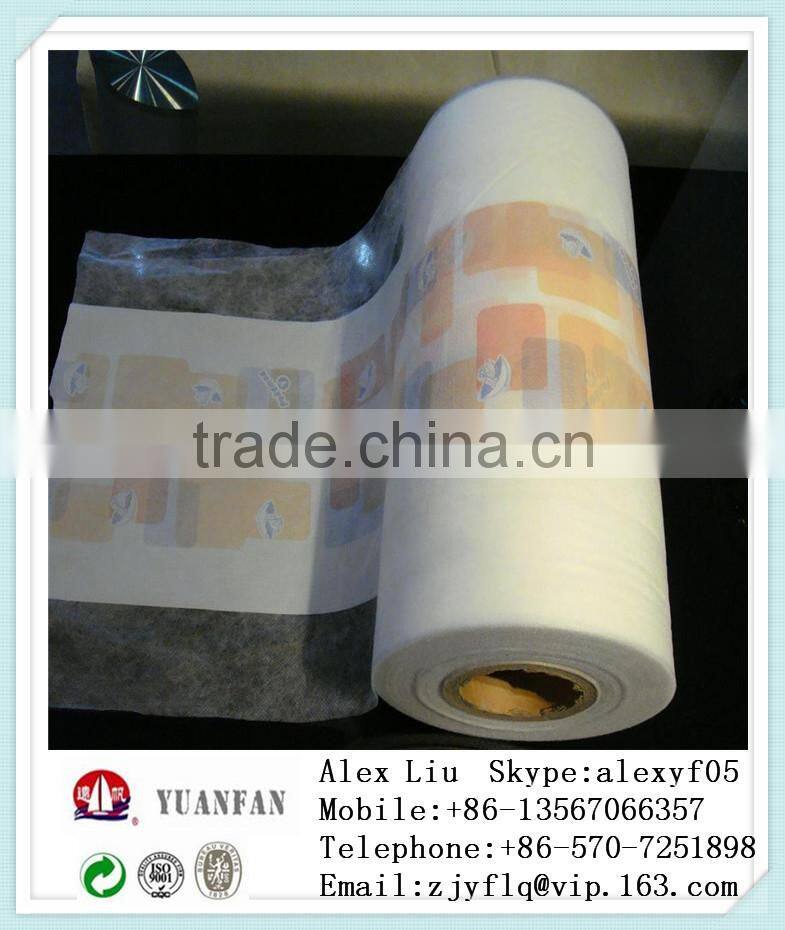 printing pp nonwoven fabrics used for baby diapers under fabrics