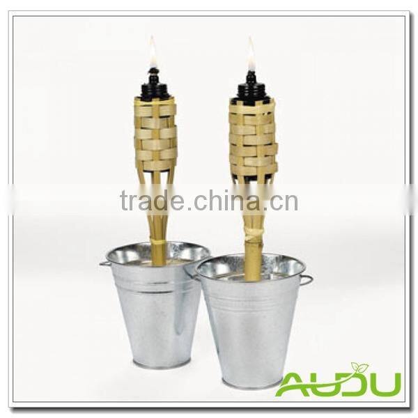 Audu 90cm Natural Cheap Outdoor Night Bamboo Torch/bamboo tiki torches