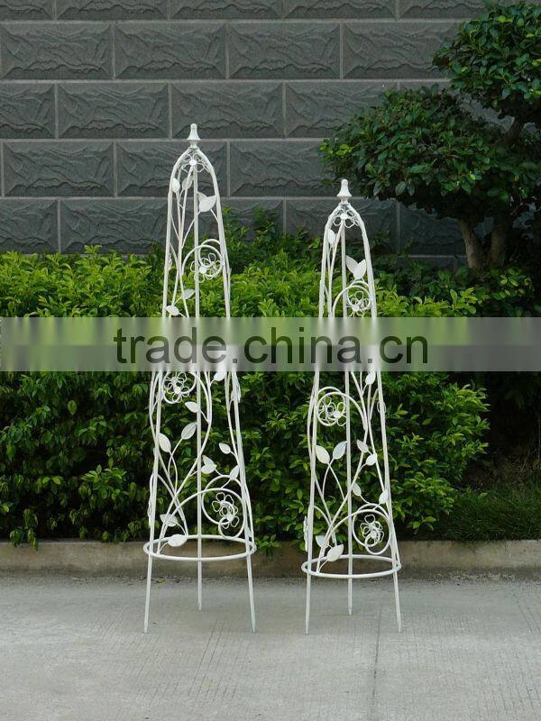 Folding outdoor metal plant garden stick