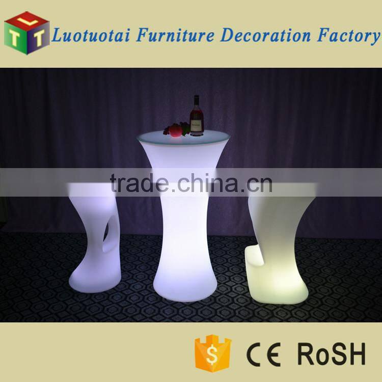 led cocktail table / remote control 16 color change battery operated led bar table