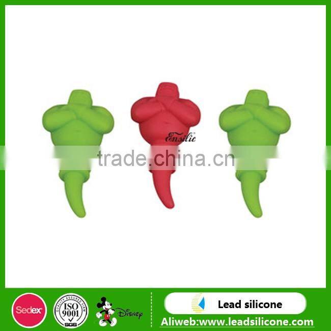 2017 factory wholesale banana shape silicone wine bottle stopper