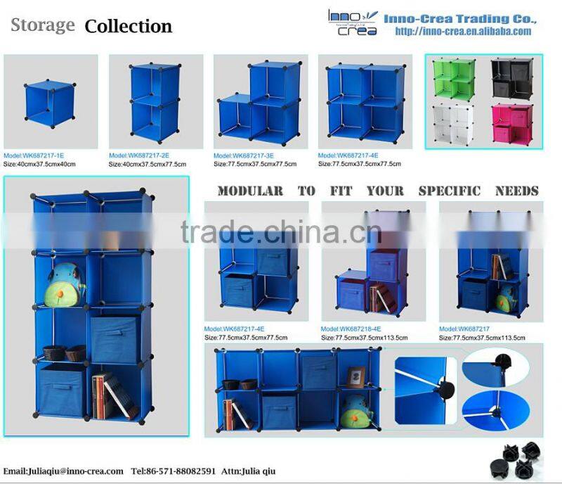 Store More Multi- Use DIY PP Storage Cube, Black, Cube of 4