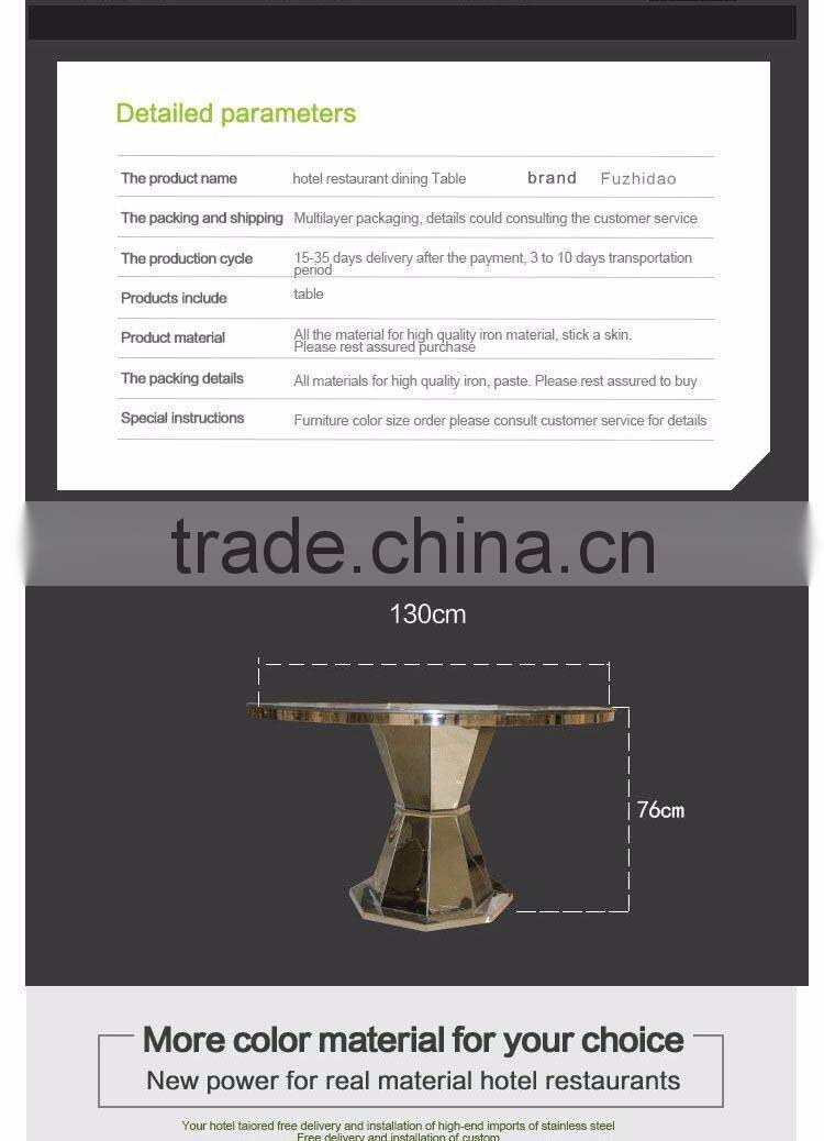 Upholstered stainless steel goldedn glass surface table for sale