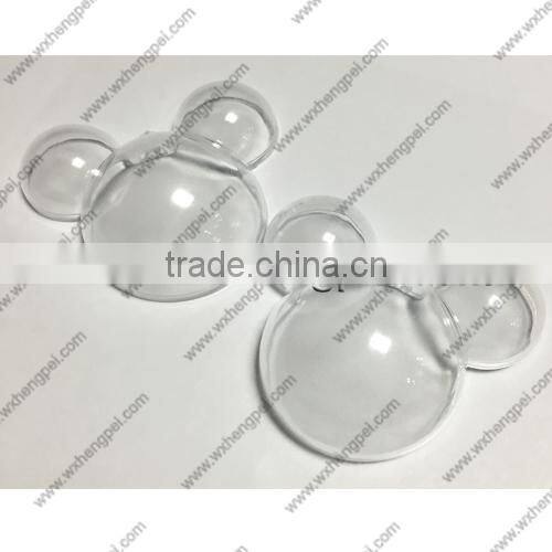 Cleverish portable cute transparent mickey plastic storage jewelry wedding box kit