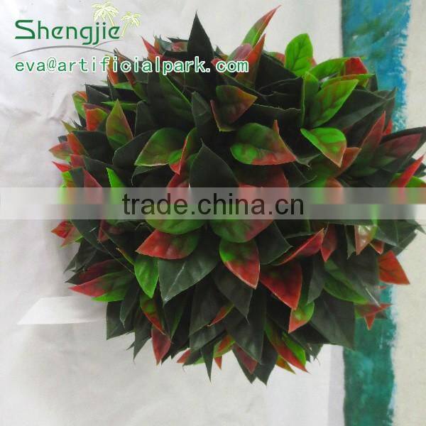 2016 artificial green ball flower plastic ball flower on sell