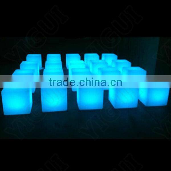 discount led bar stool /factory direct sale cheap led furniture stool cube