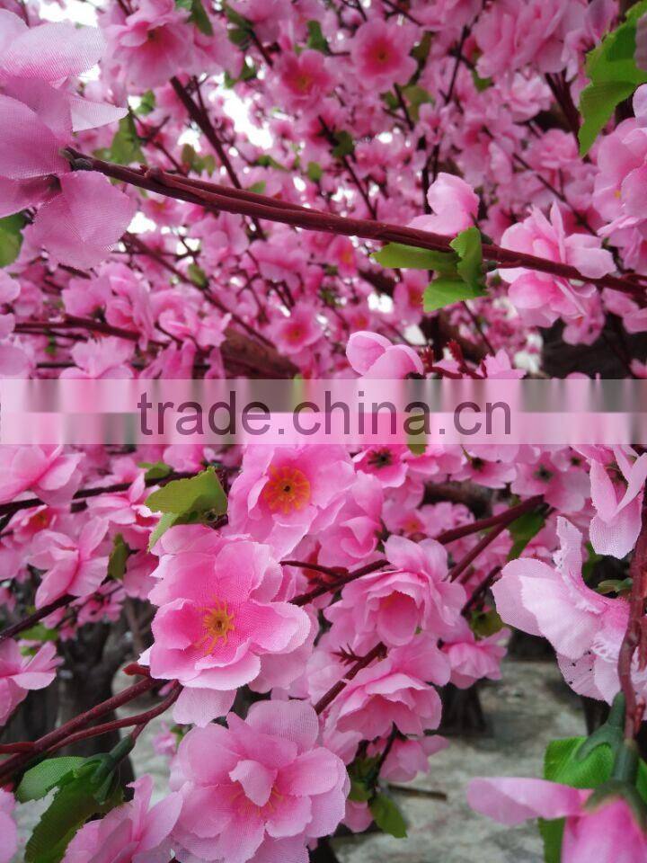 High quality fiberglass trunk flowery peach blossom tree