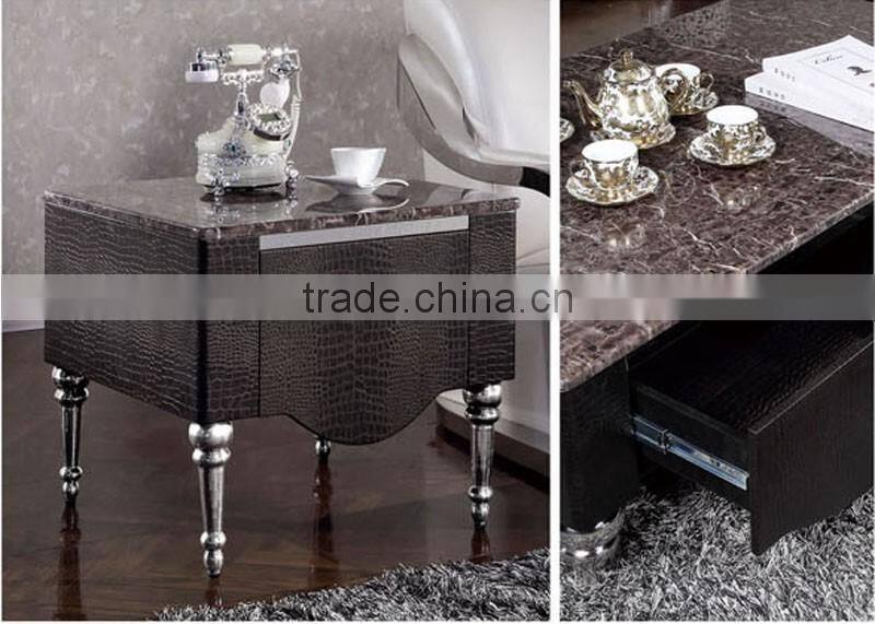 modern design side/corner tables furniture with high end stainless steel legs