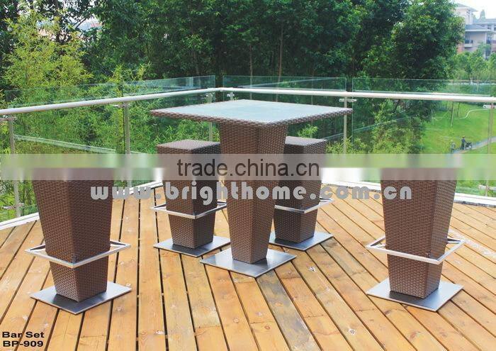 Hand Weaved Bar set BP-909 PE rattan outdoor PE wicker products