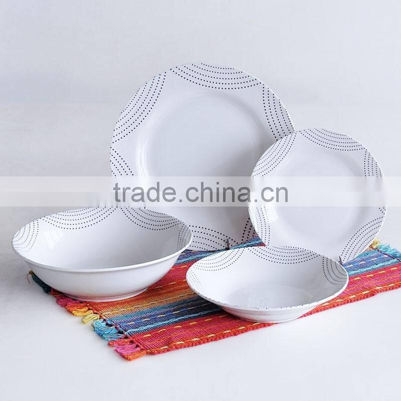 18pcs porcelain dinner set with decal,set of 18pcs porcelain dinnerware set,3pcs porcelain dinnerware set