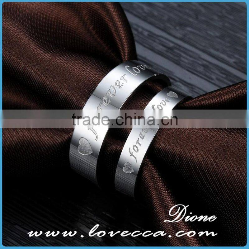 Cheap custom 316L titanium stainless steel forever love ring