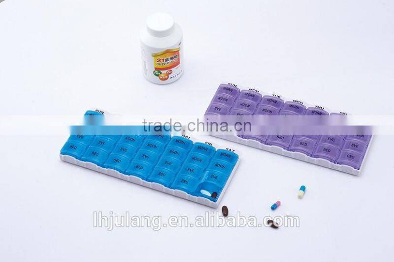 Wholesale 28 compartments plastic weekly pill box