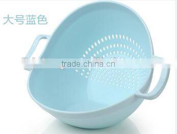 Super practical Creative fashion Plastic wash rice Colander Strainer Sieve bright kitchen plastic drain vegetable basket