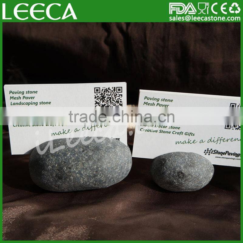 Perfect high quality natural beautiful pebble stone creative cardcase crafts