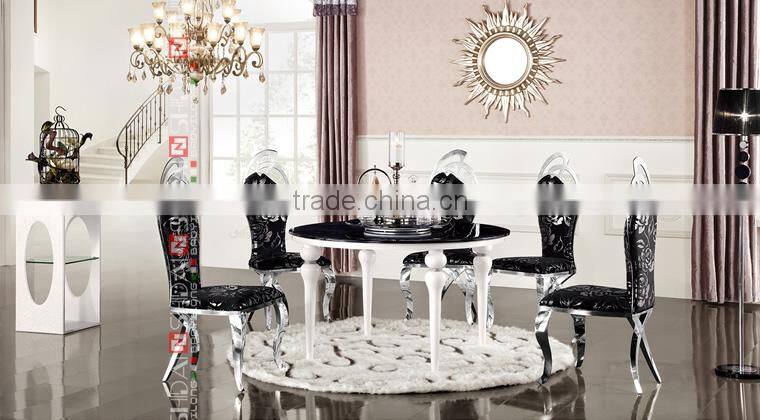 Beautiful marble top metal frame flower stand LV-FL801A