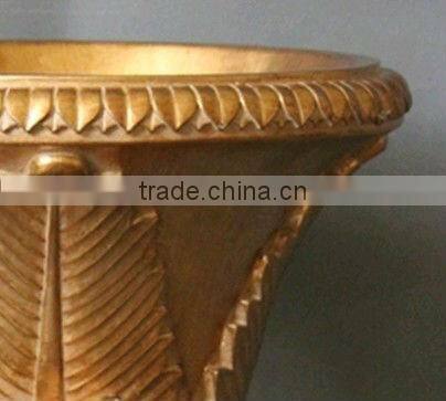 Antique gold polyresin home&hotel fancy fruit bowl