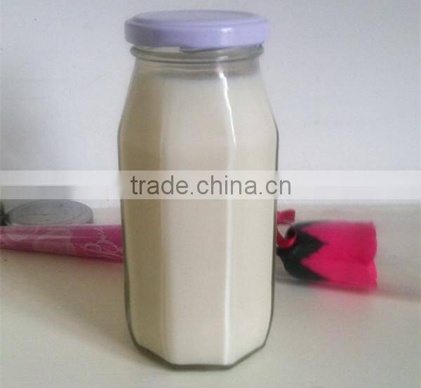 480ml glass juice milk bottle with metal cap