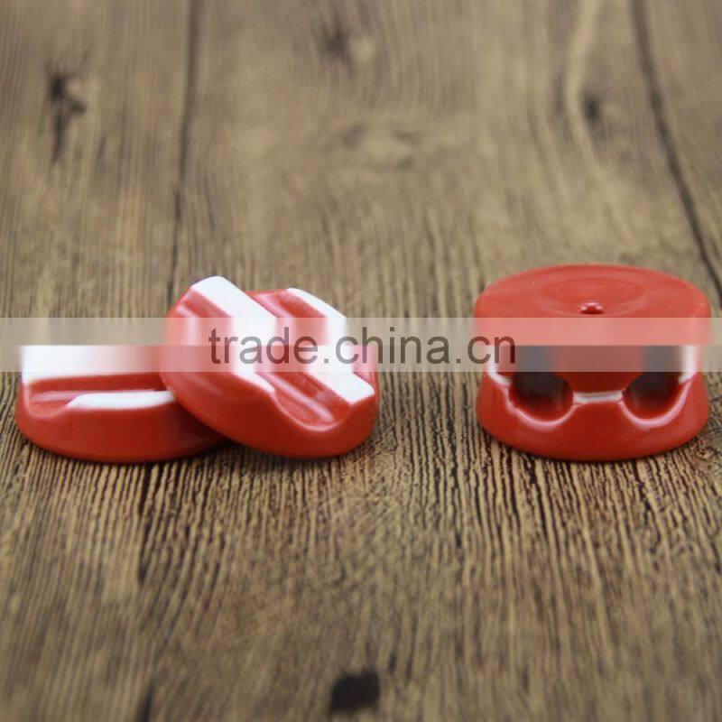 wooden house european colorful glazed porcelain wire holder,wire clip connector,clamp wire connector