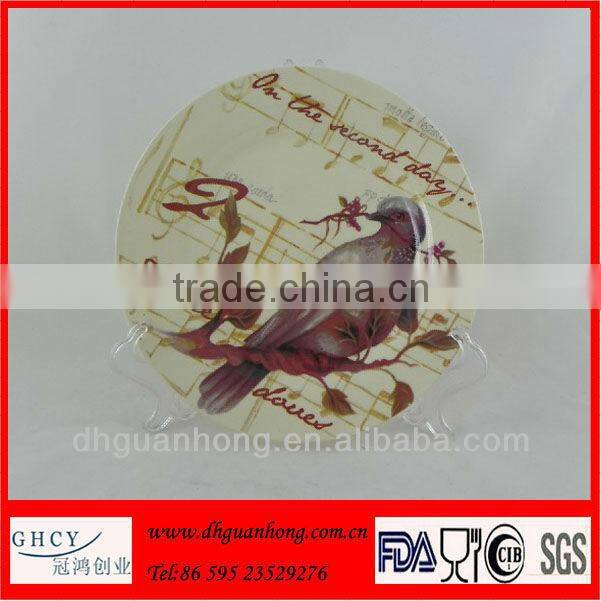 Full Decal 8 Inch Plate of Fruit