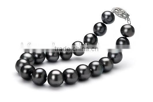 wholesale 8-9mm black freshwater pearls jewelry bracelet