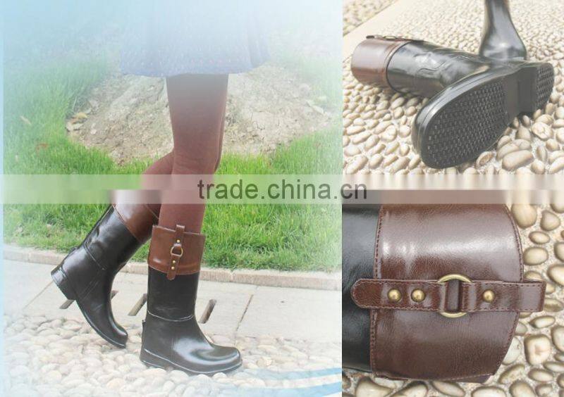 fashion half pvc rain boots with JIS Standard