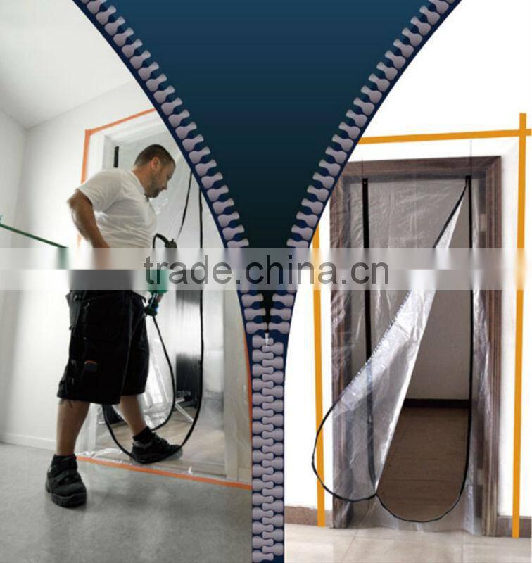 U Plastic Zipper door, Dustproof Plastic Film, Dust barrier