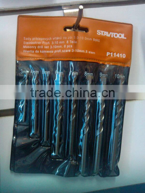 Tungsten carbide tip 8 pcs masonry drill bits a set