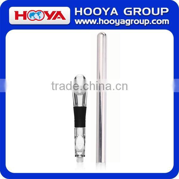 Wine Chiller 3-in-1 Stainless Steel Wine Bottle Cooler Stick Rapid Iceless Wine Chilling Rod with Aerator and Pourer