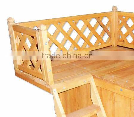 Apartment Style Indoor/Outdoor Wooden Pet House Kennel for Dog / Cat