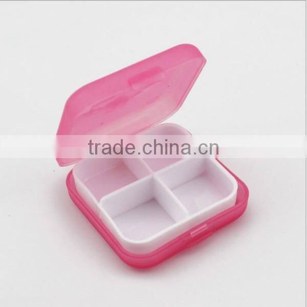 custom 4 compartment plastic pill box,custom plastic medicine storage pill box,custom plastic drug pill box supplier in china