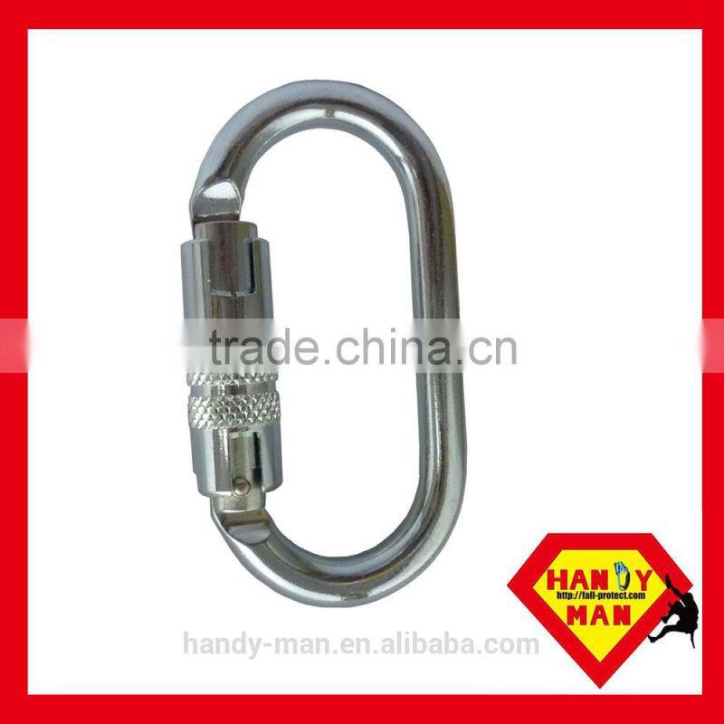 2442KTL-3 Triple Lock Galvanized Steel Oval Carabiner