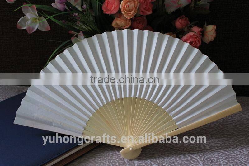 High quality DIY bamboo paper fan for gift