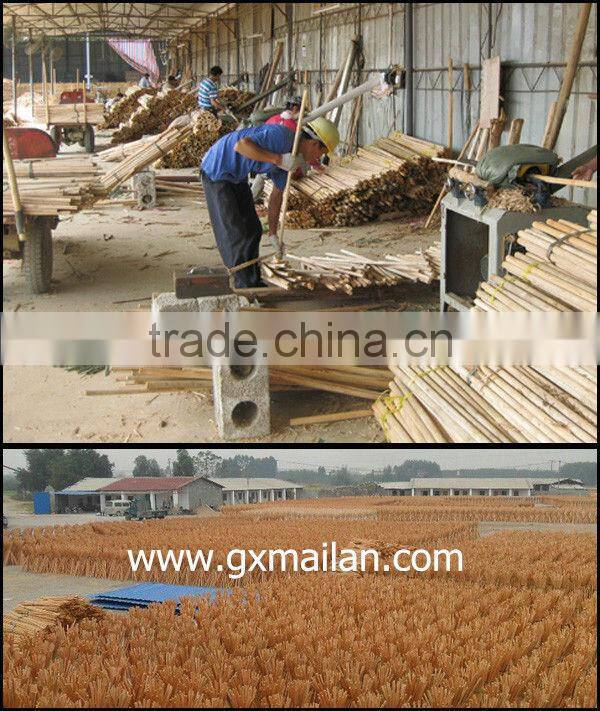 made in pvc coated wooden handle broom with low price
