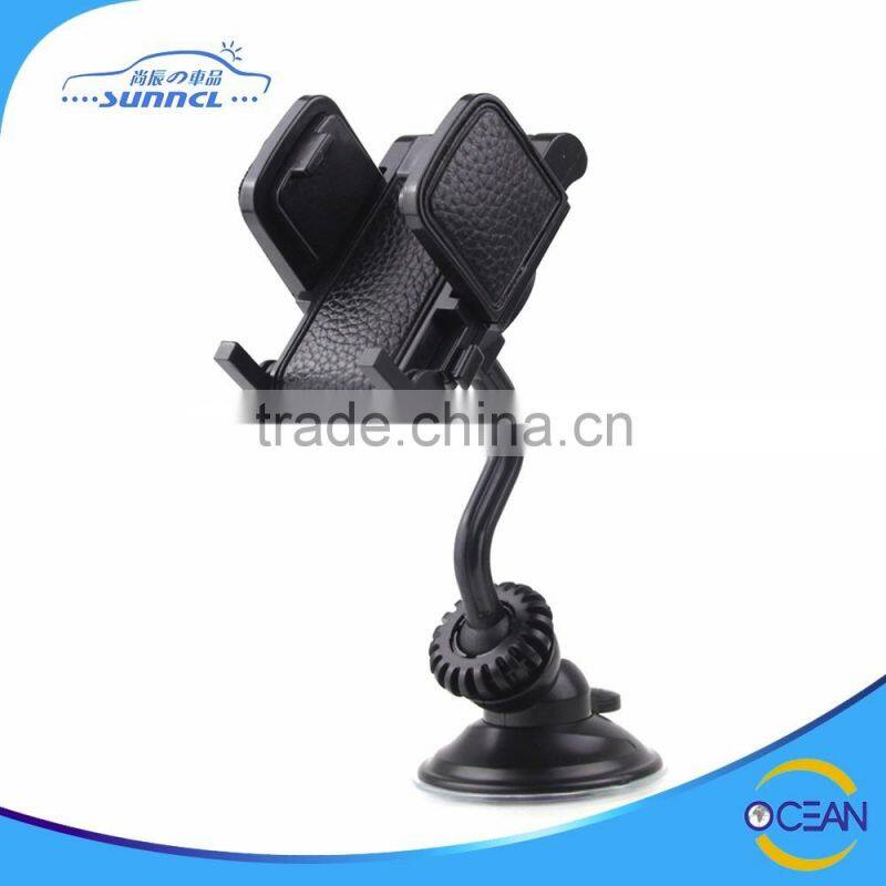 Classic Cupula Sucker Mobile Phone Wall Holder with Leather Made