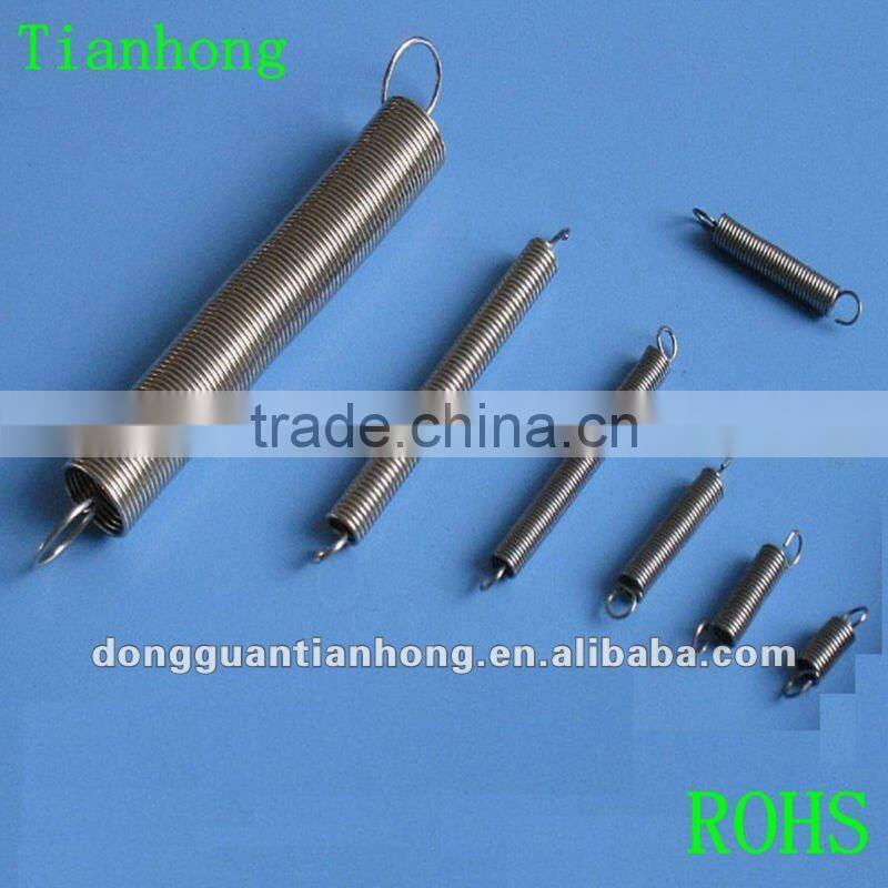 OEM customized extension spring uesd in appliances and switches made of white or black stainless steel