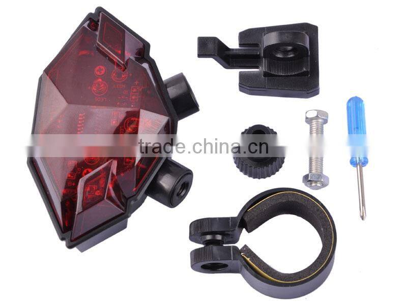 HONG HAO H-02 500mW Wavelength 625nm 2*AAA Bike light with Laser, Led bike bicycle rear lights