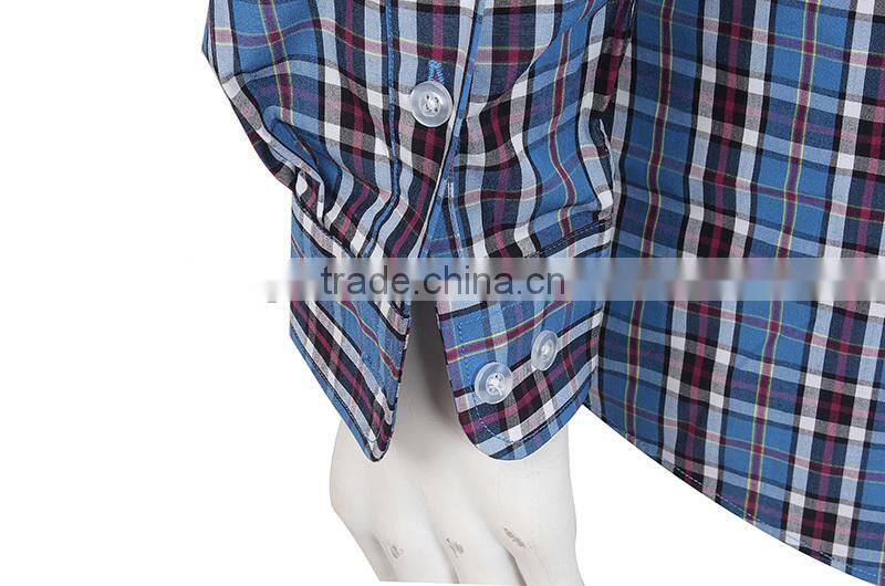 Wholesale Manufacture 100% Cottton Grid Shirt