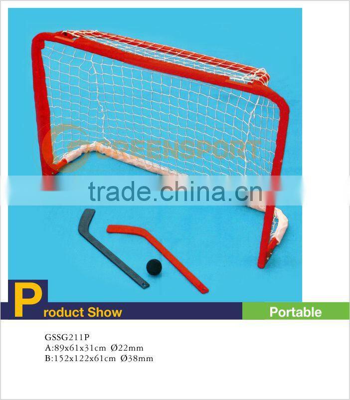FOLDABLE HOCKEY GOAL SET PORTABLE