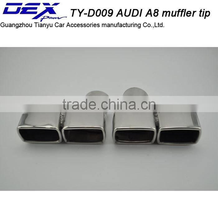factory price car part 304 stainless steel a-udi a8 muffler exhaust tip