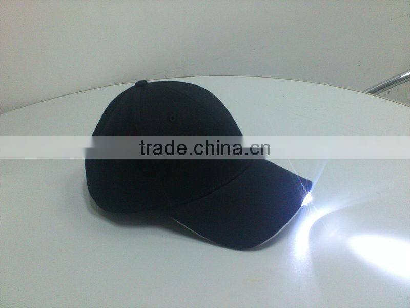 blank baseball cap with built-in led light