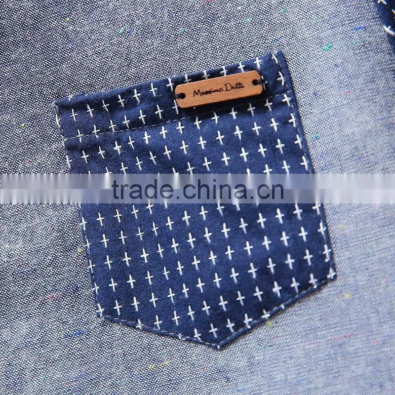 comfortable latest design short sleeve plain cotton dress shirts for men