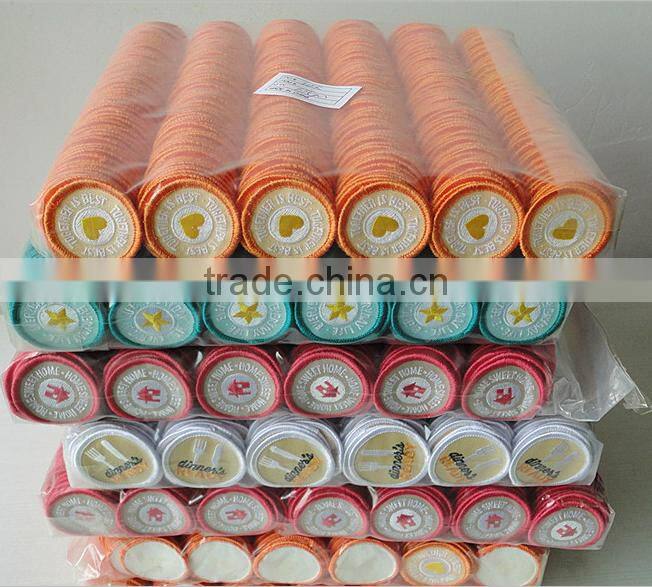 China factory custom embroidery letter patches woven label patch for cloth