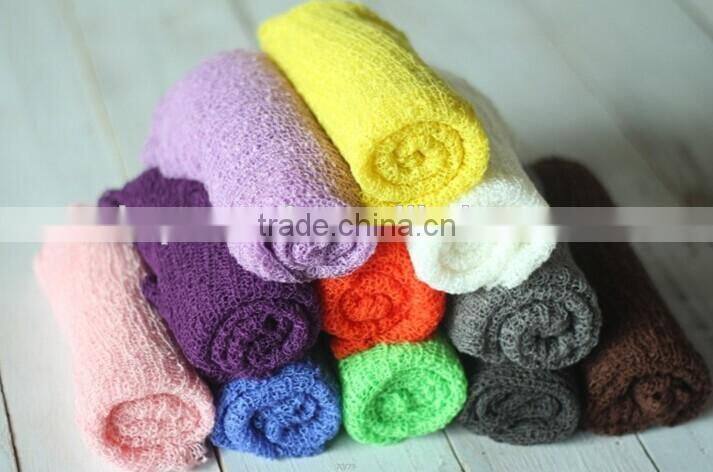 Wholesale Colorful Long Baby Photo Blanket Newborn Baby Photography Props