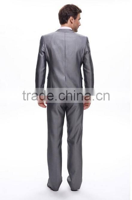 silver latest design coat pant men suit